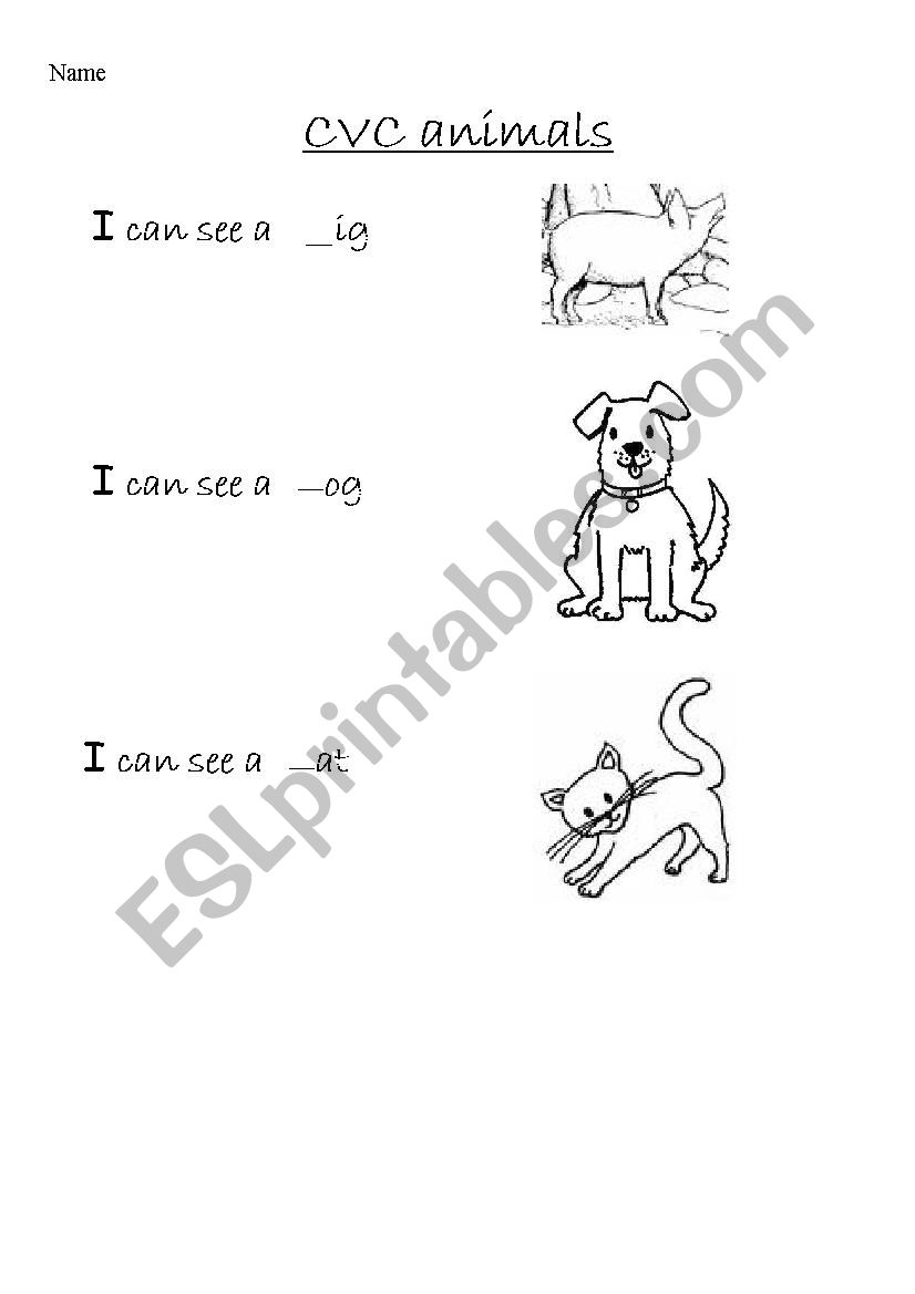 Initial sounds worksheet