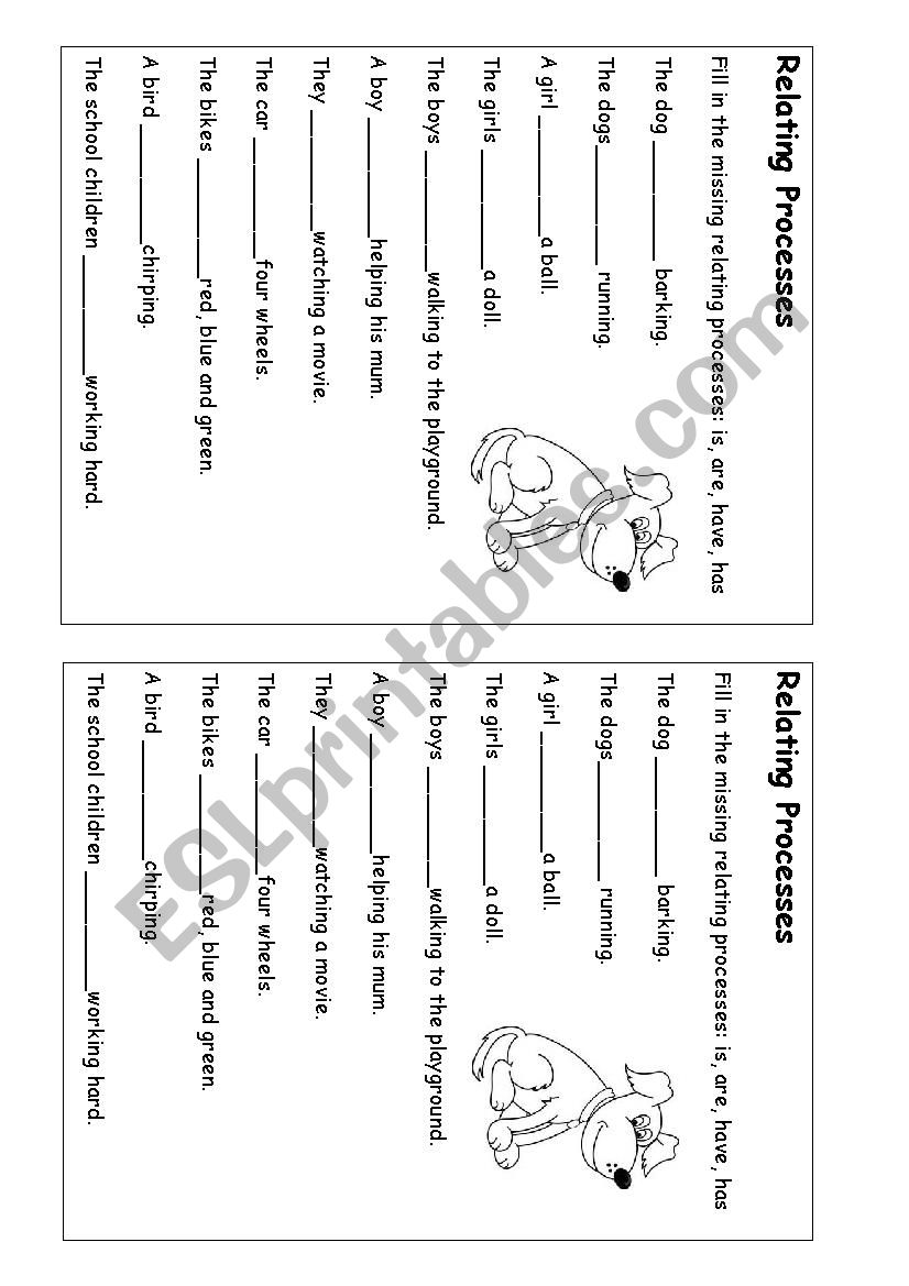 Relating Processes: is, are, has, have