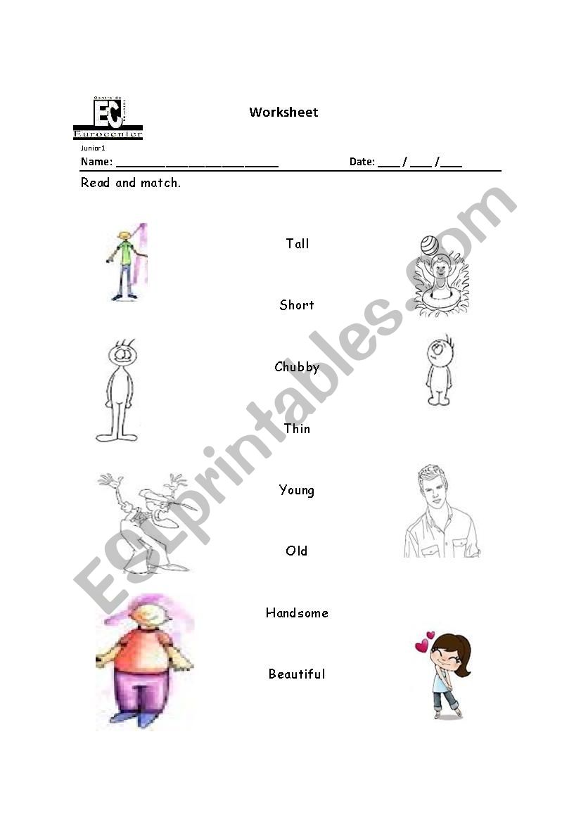 read and match worksheet