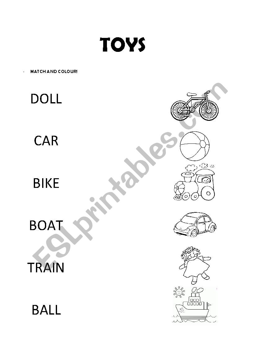 TOYS worksheet