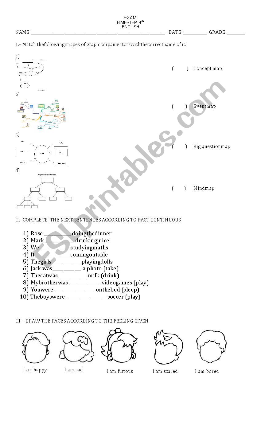 Exam  worksheet