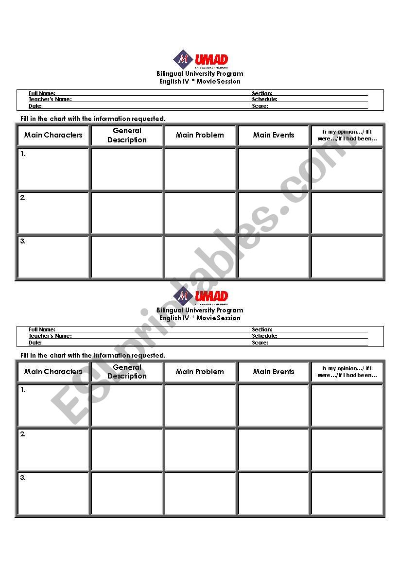 Movie Practice Sheet (3) worksheet