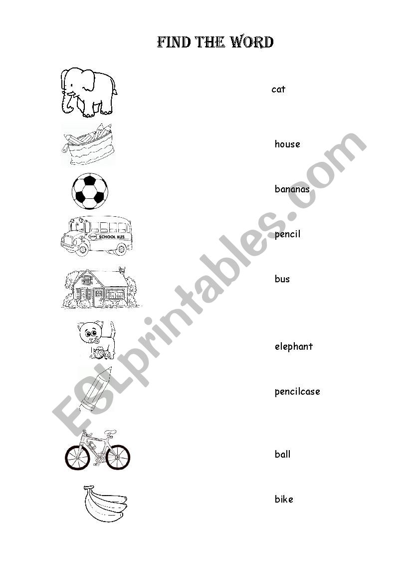 First words worksheet