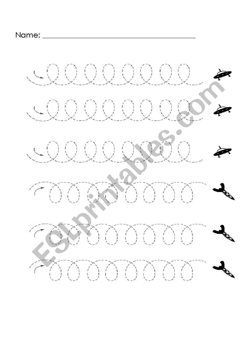 Making spirals worksheet