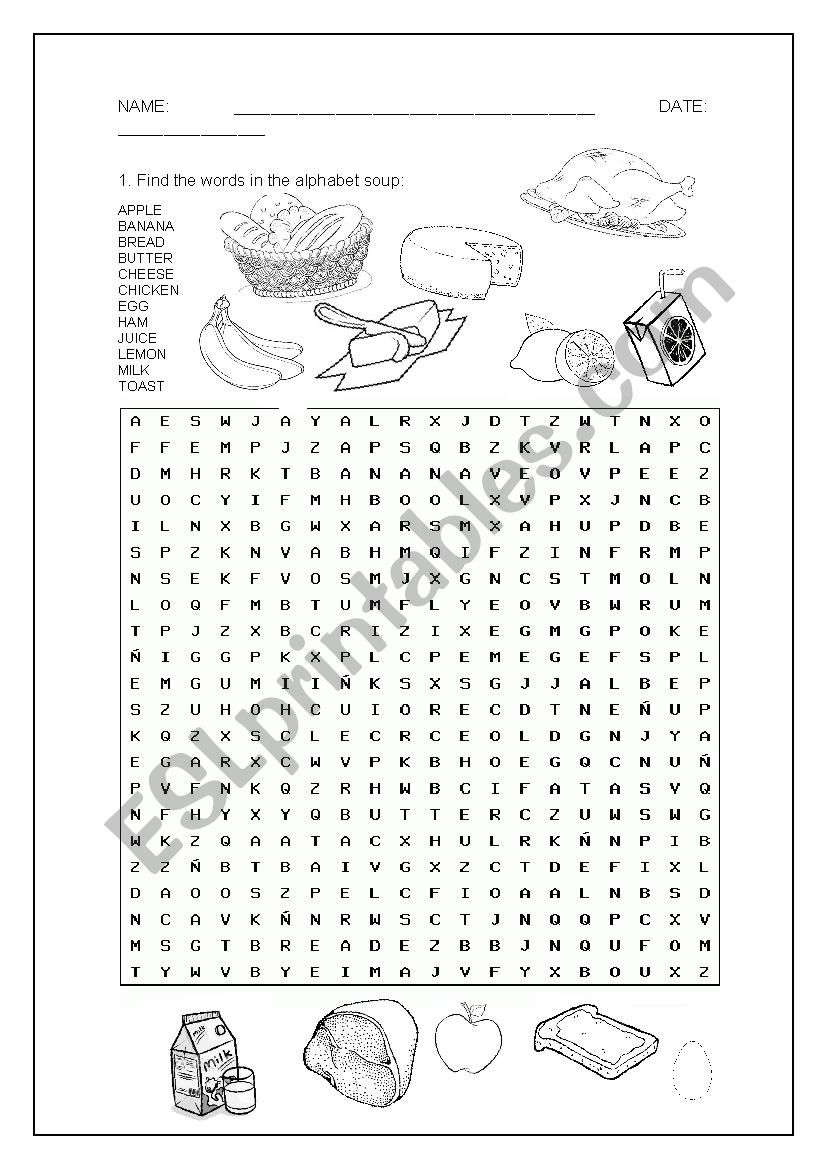 Alphabet Soup worksheet