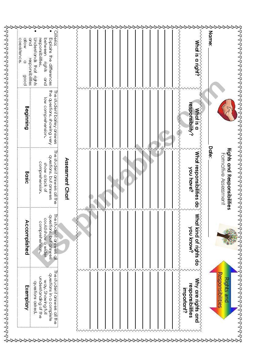 Rights and Responsibilities Formative Assessment