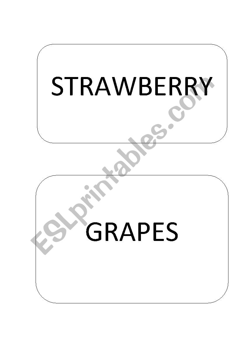 Fruits worksheet