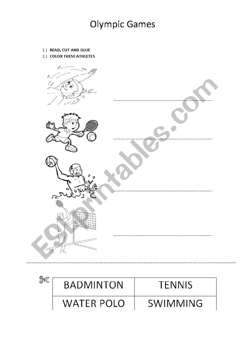 Olympic Games 2016 worksheet