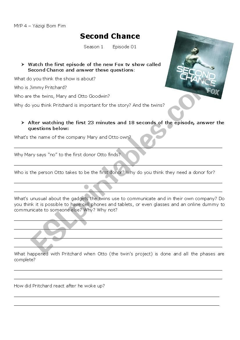 Second Chance  - Fox TV Serie worksheet