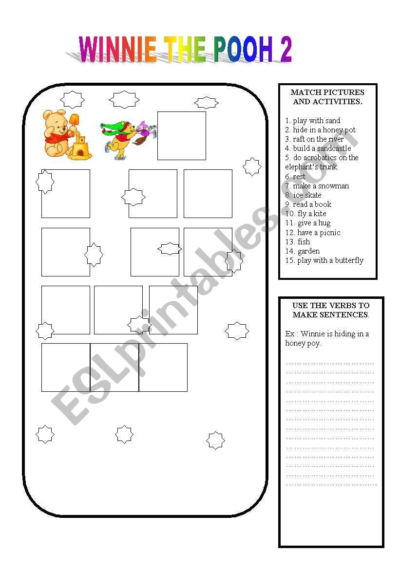 WINNIE THE POOH WORKSHEET 2 worksheet