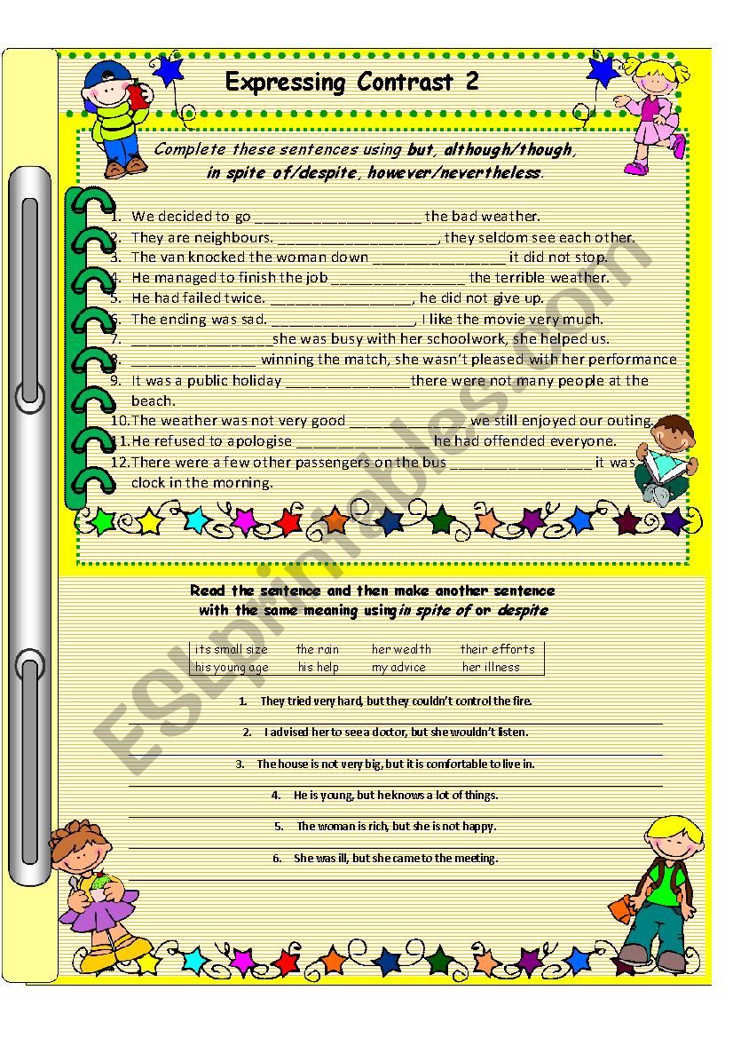 Expressing Contrast 2 worksheet