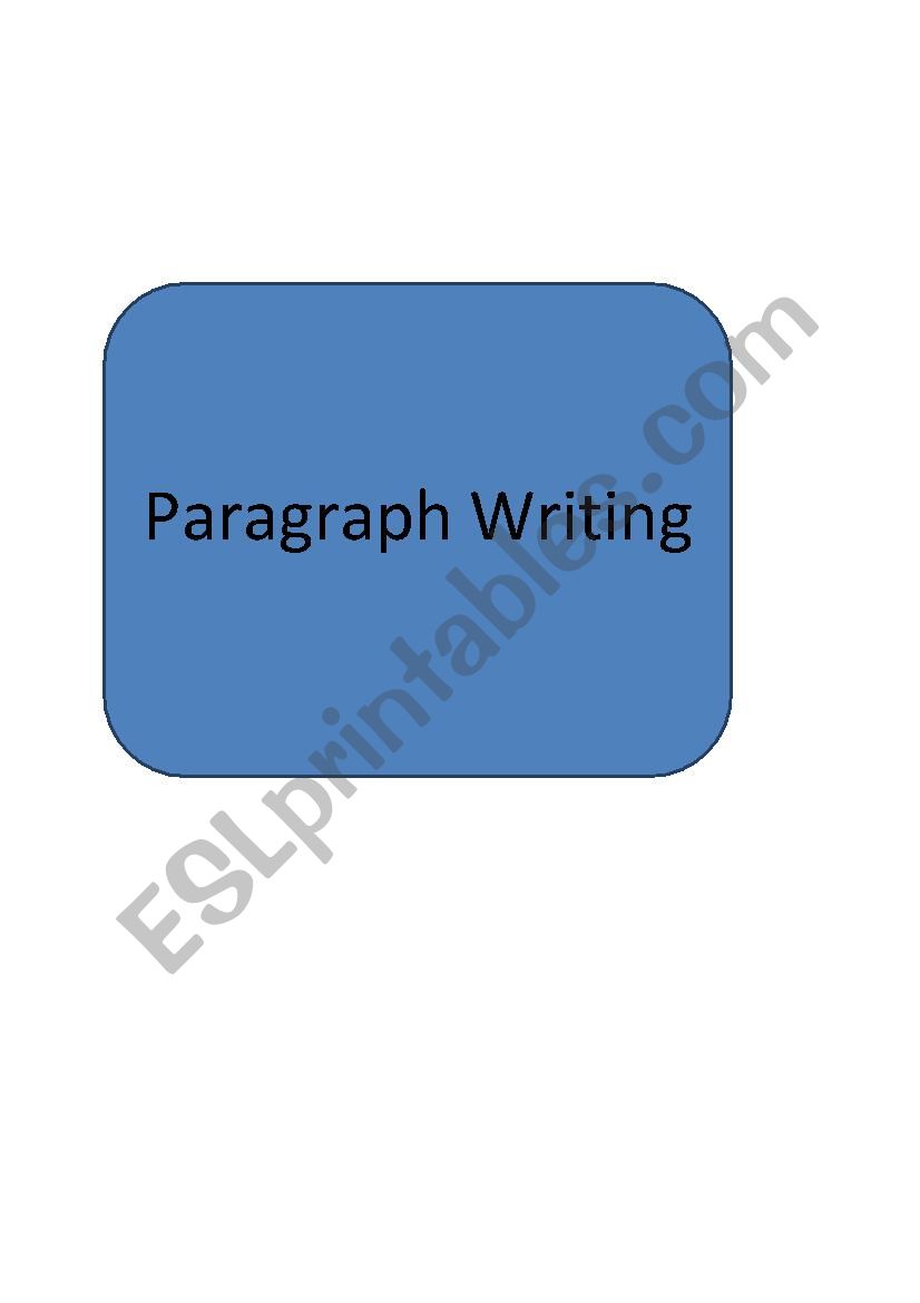 Writing paragraphs worksheet