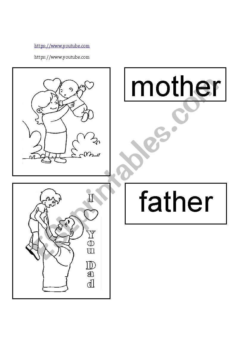 Family members worksheet