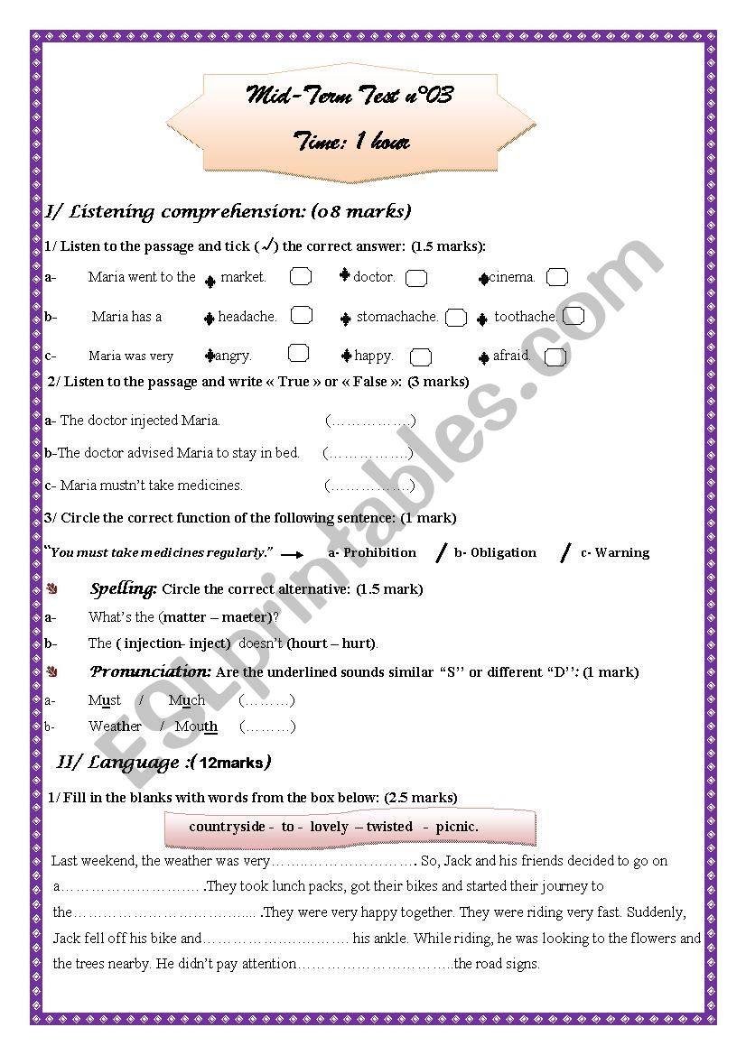 third ;id term test03 worksheet