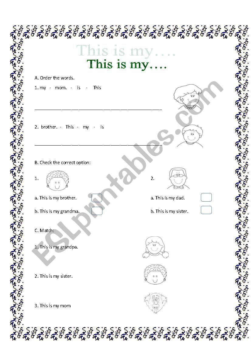 THIS IS MY... worksheet