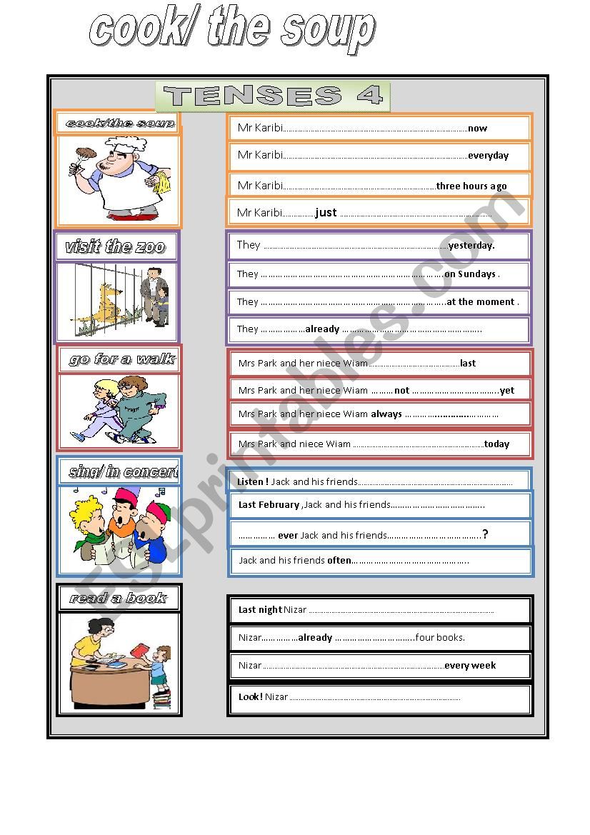 REVIEW OF TENSES 4 worksheet