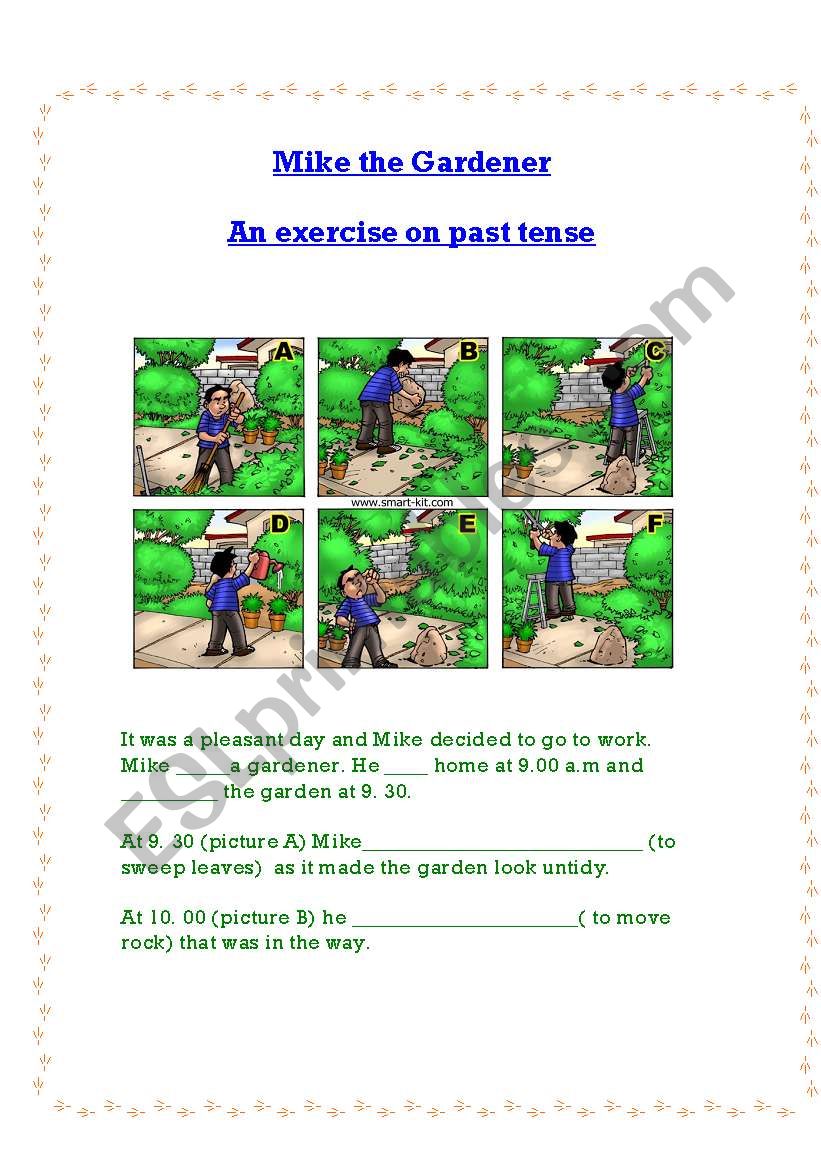 AN EXERCISE ON TENSES worksheet