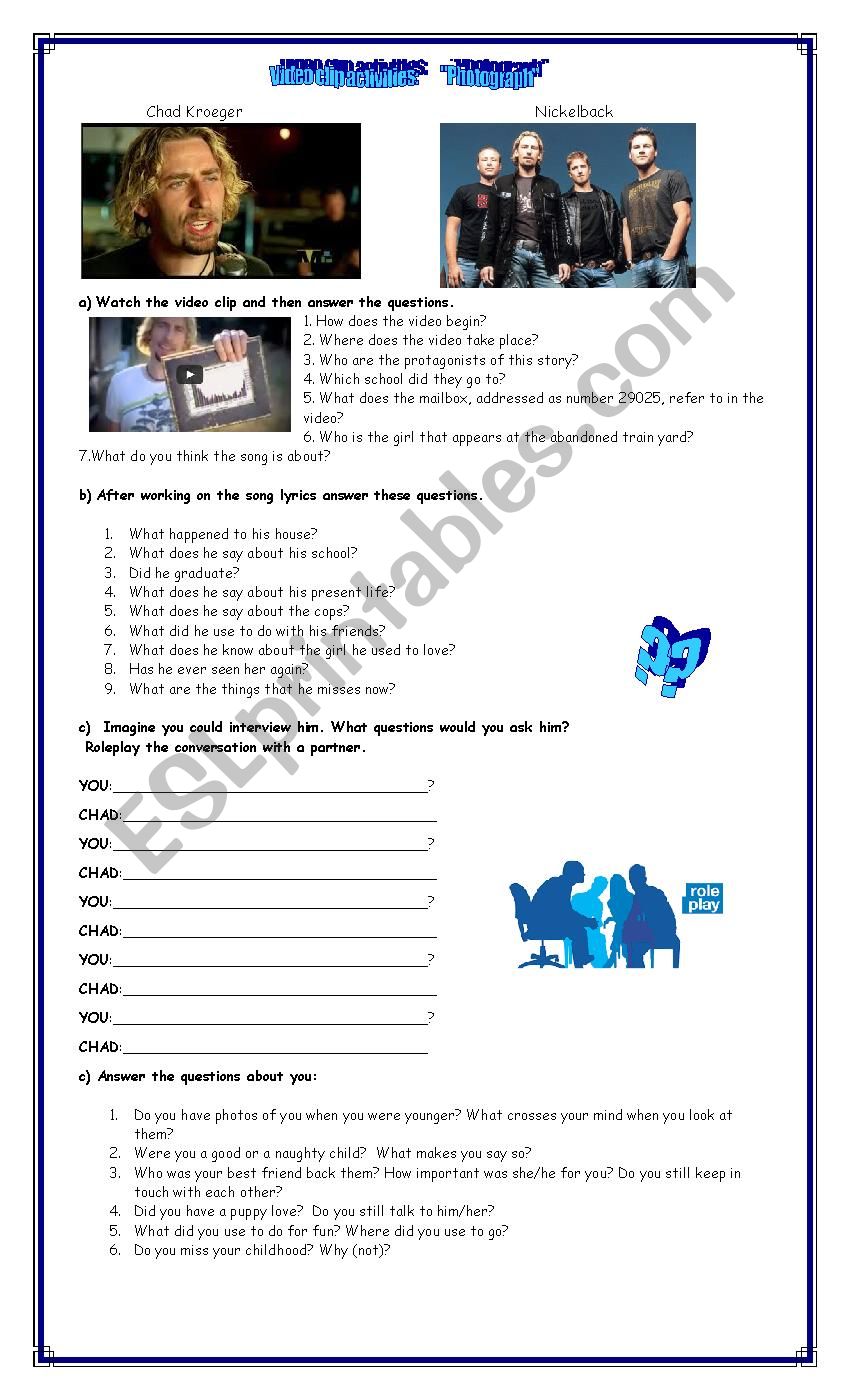 Photograph  worksheet