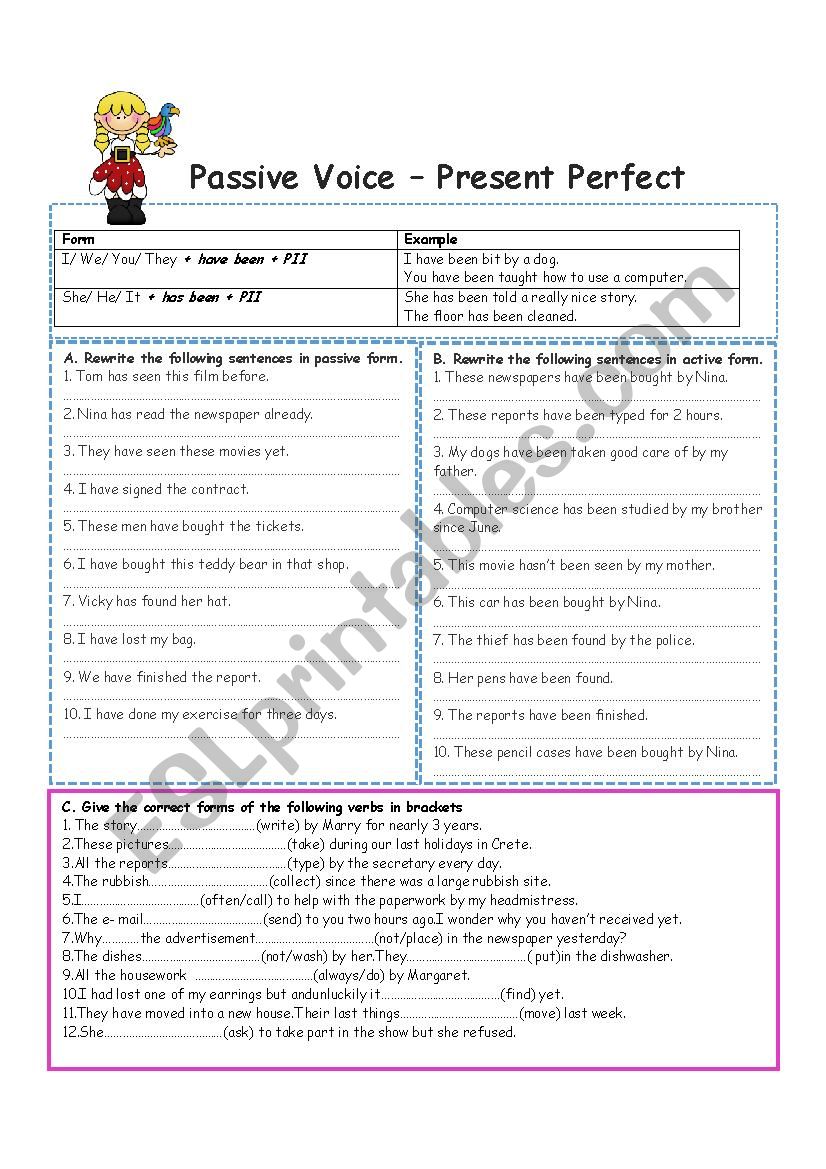 Passive voice - present perfect