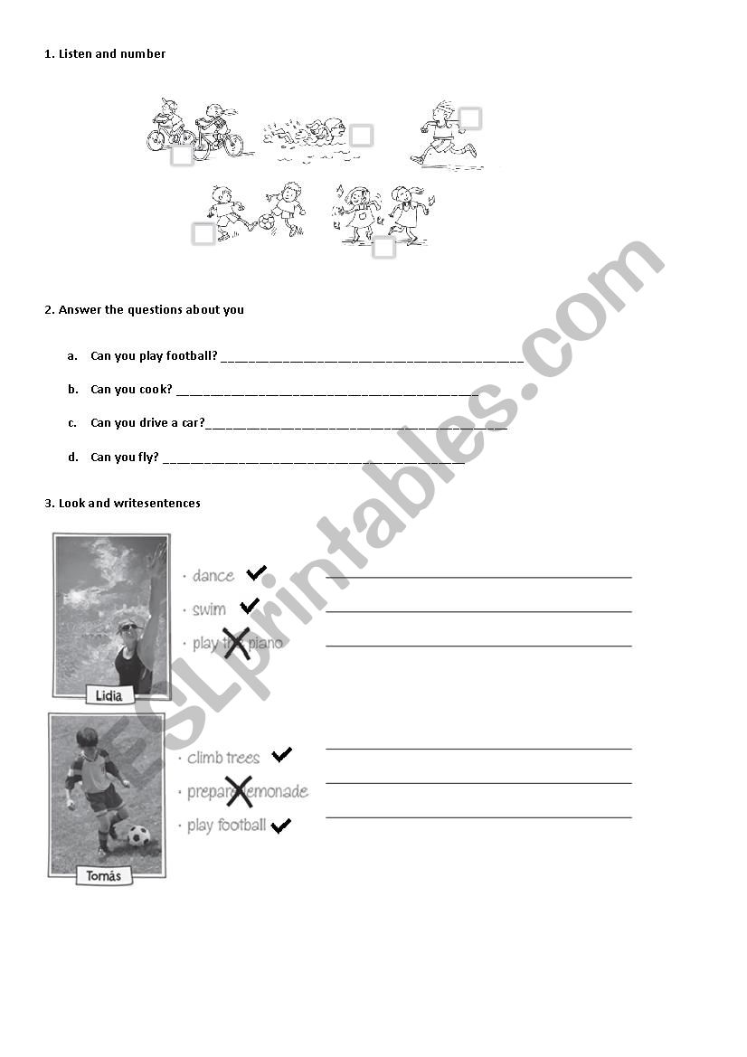 abilities worksheet