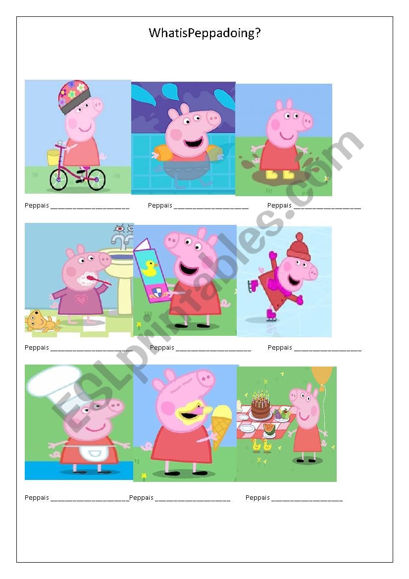 Peppa Pig - Present Continuous