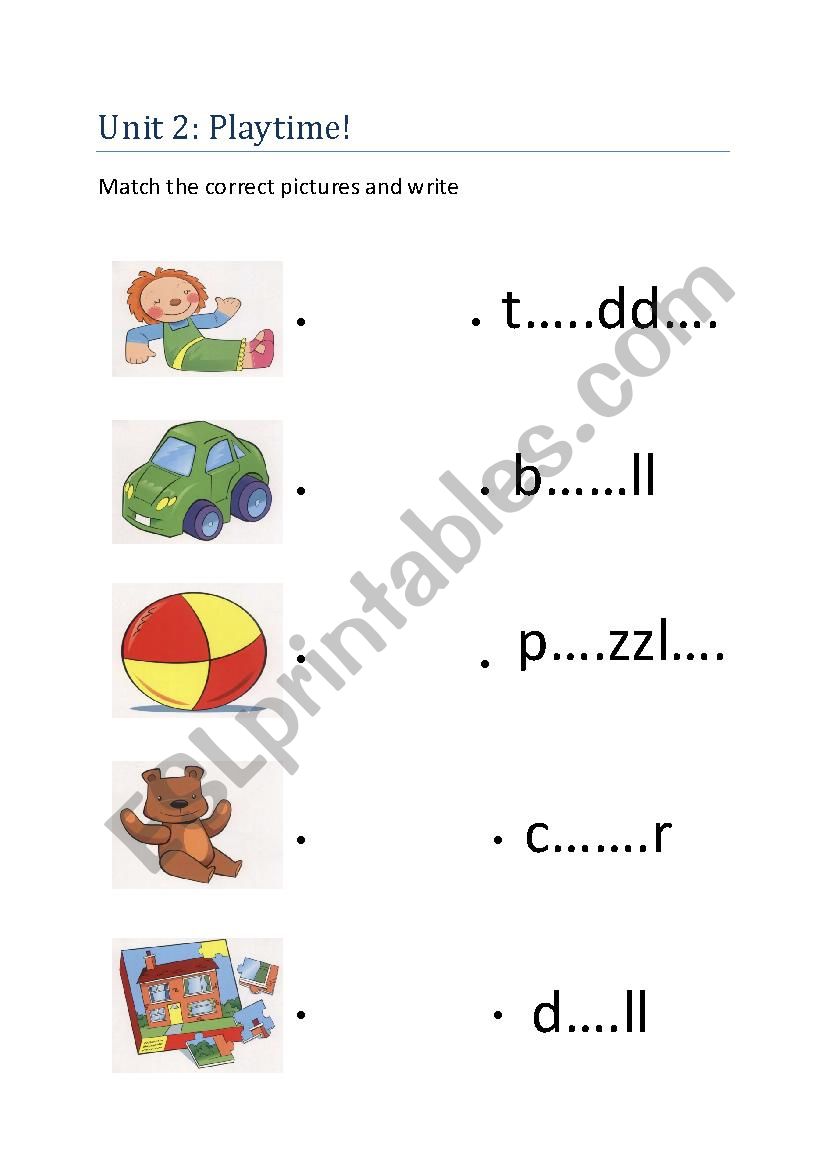 Playtime! worksheet