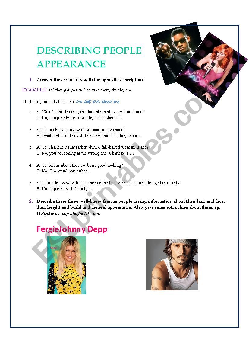 ADJECTIVES worksheet