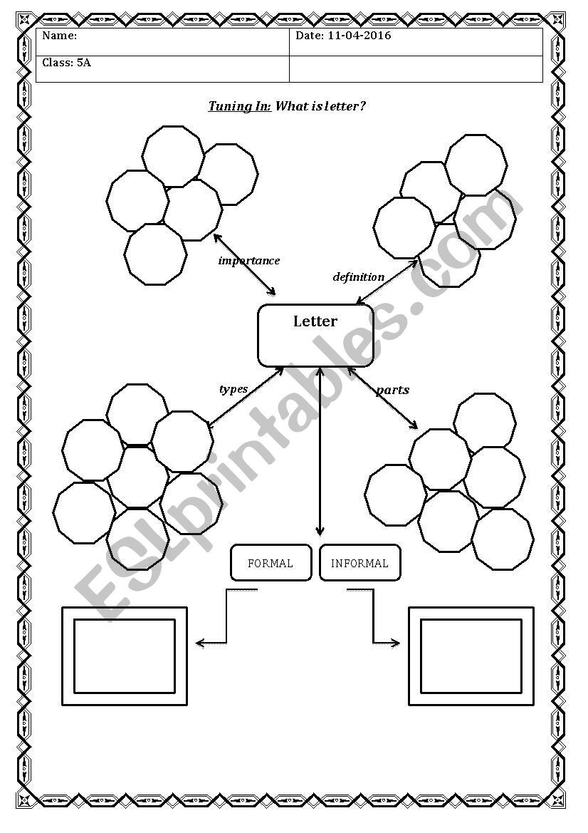 What is letter? worksheet