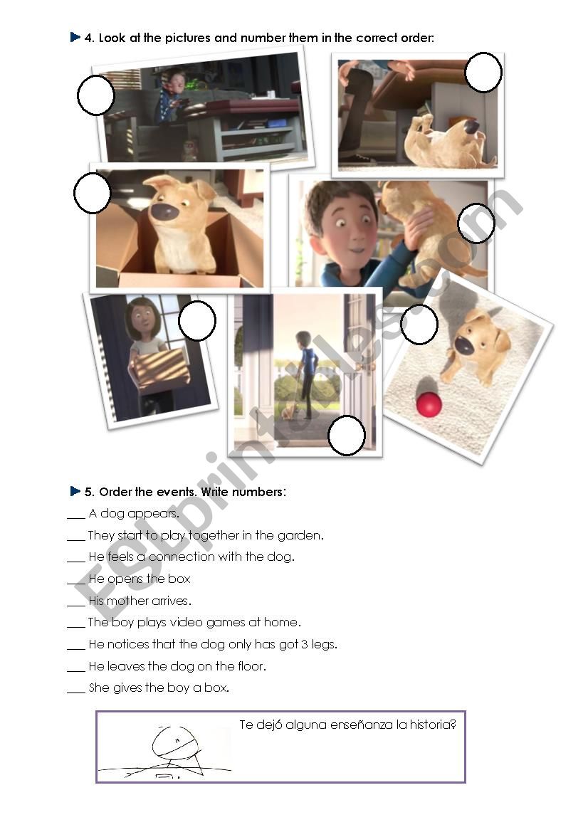 Short film THE PRESENT - ESL worksheet 