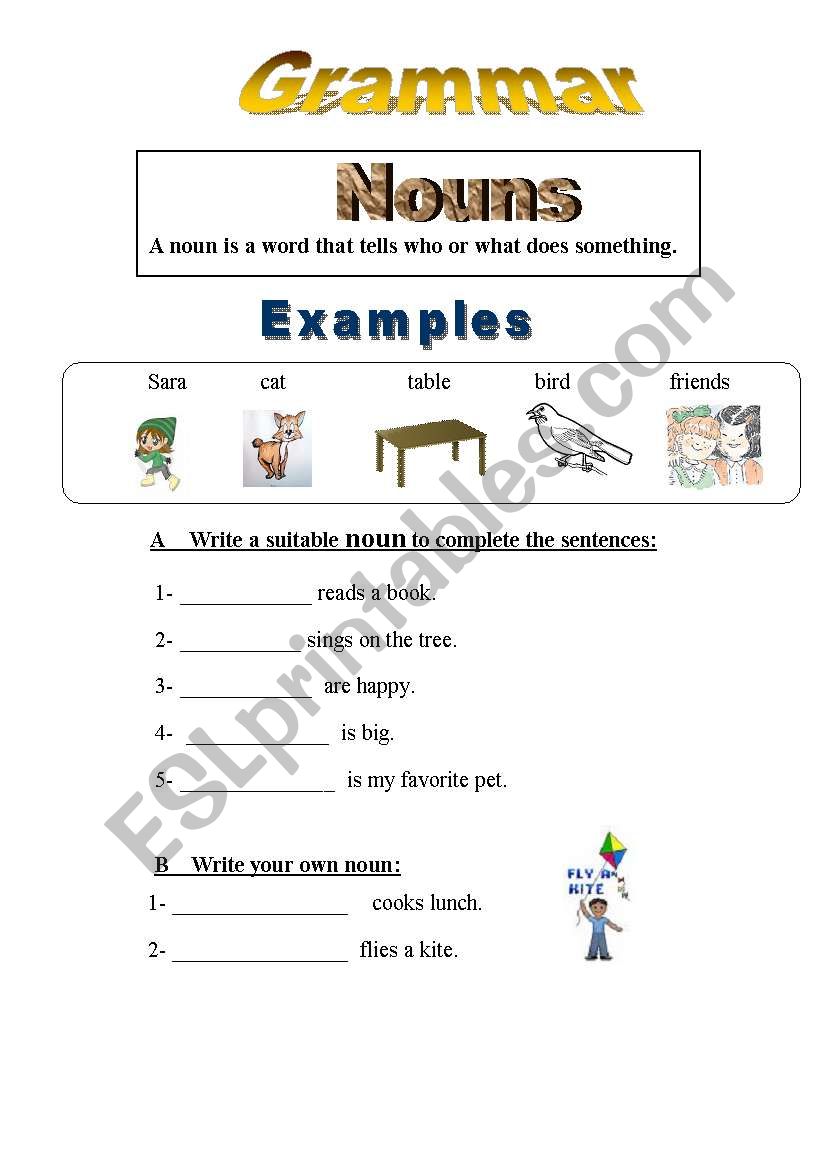 Grammar worksheet