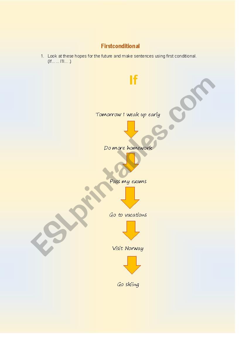 firts conditional worksheet