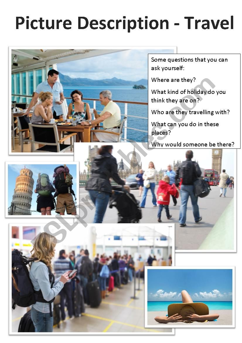 Picture Description - Travel worksheet