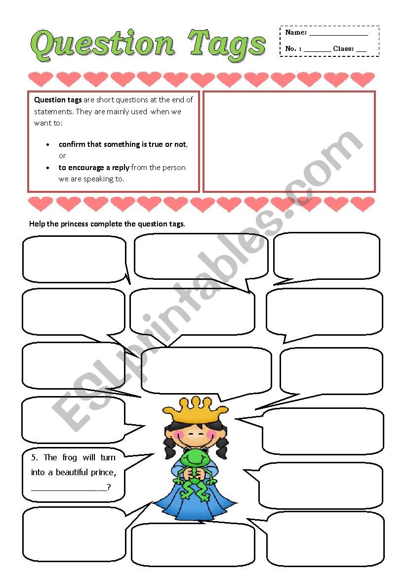 Question Tags worksheet