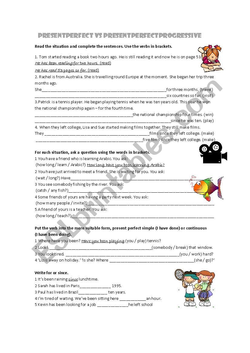 PRESENT PERFECT SIMPLE vs PRESENT PERFECT PROGRESSIVE