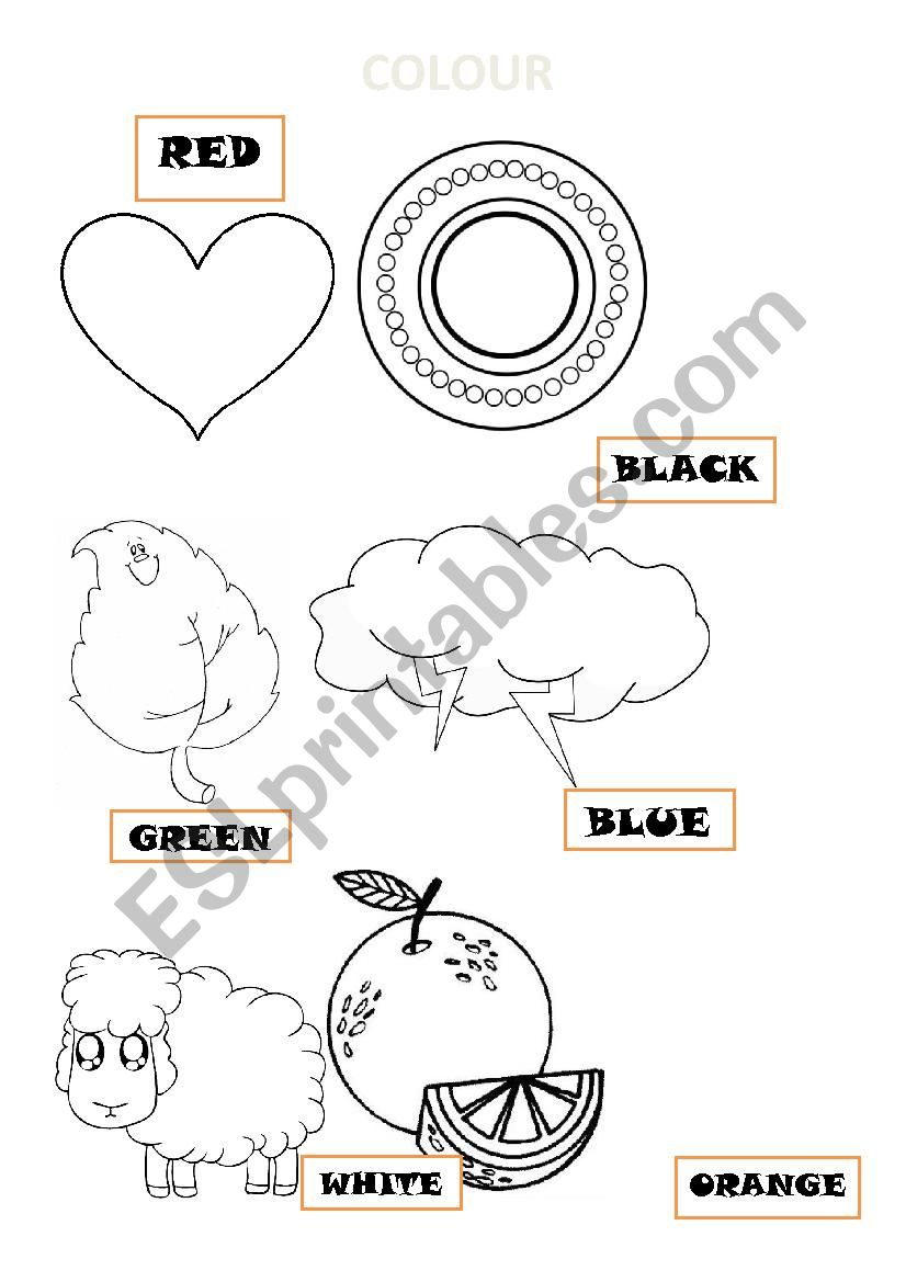 Colours worksheet