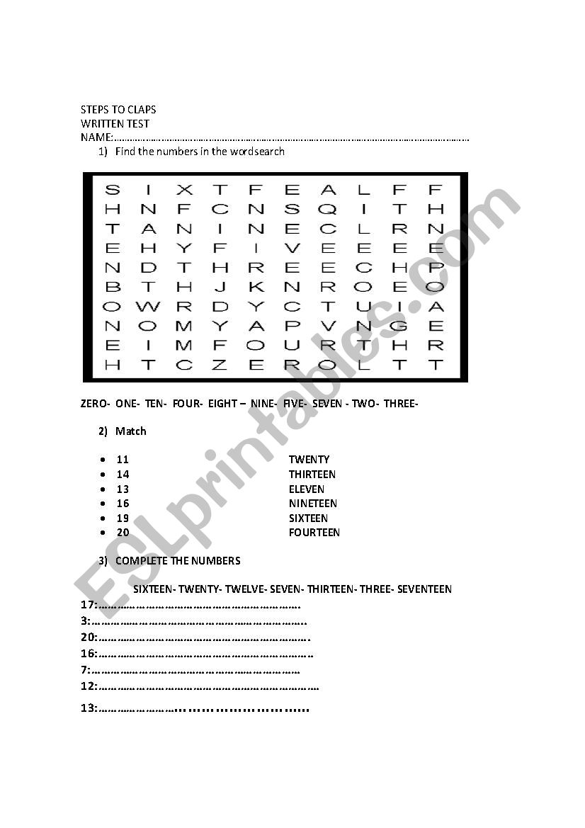 MId- term test (young learners) 1st grade Kids