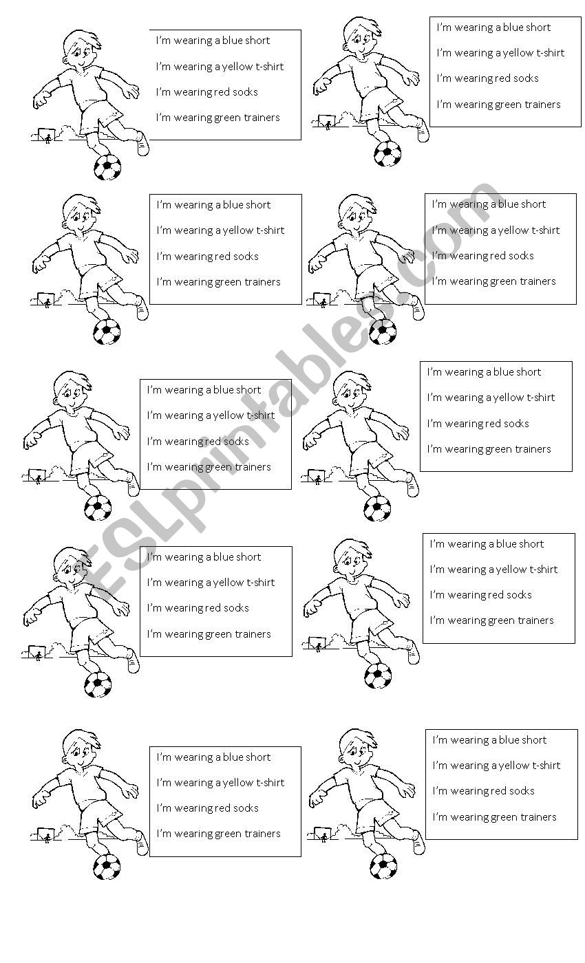 IÂ´m wearing worksheet