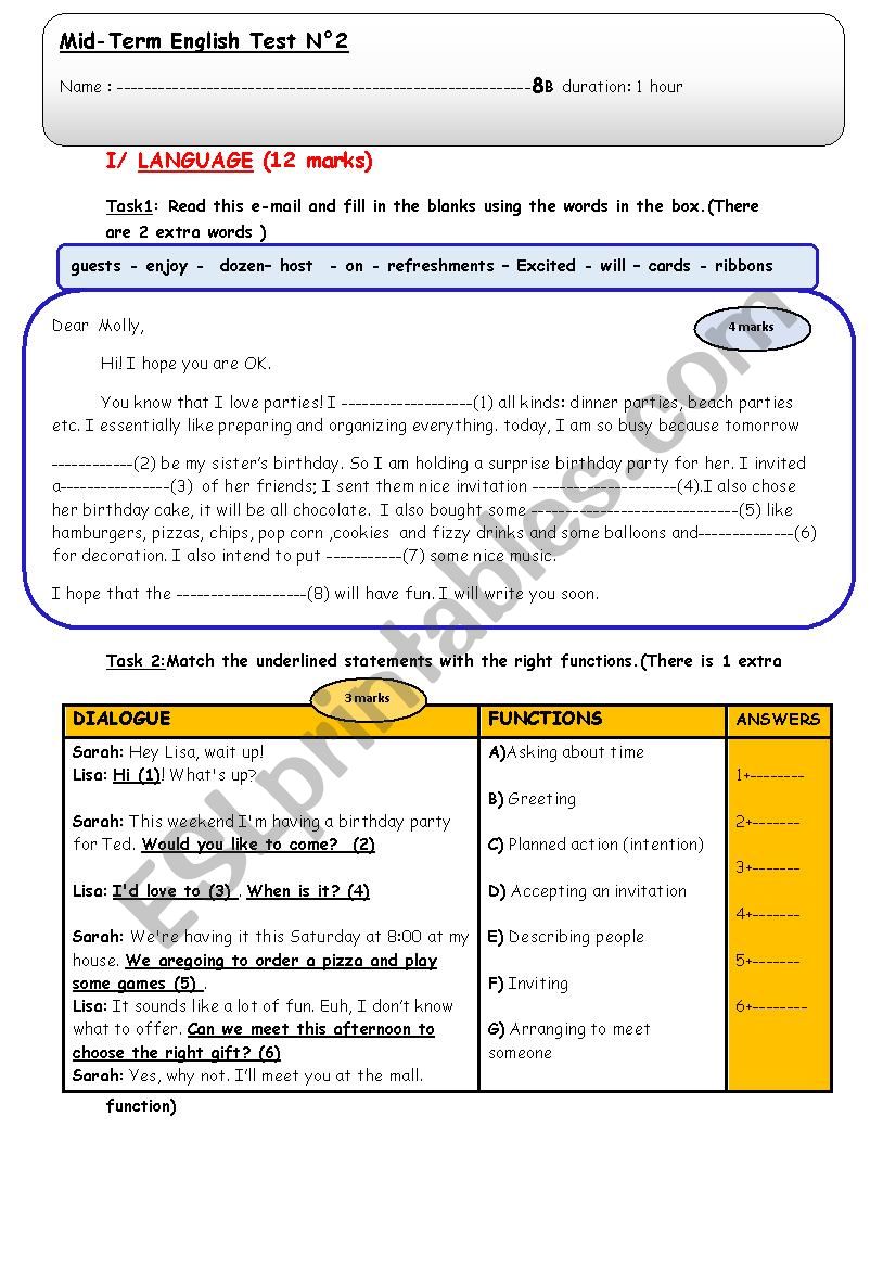 mid term 2 test worksheet