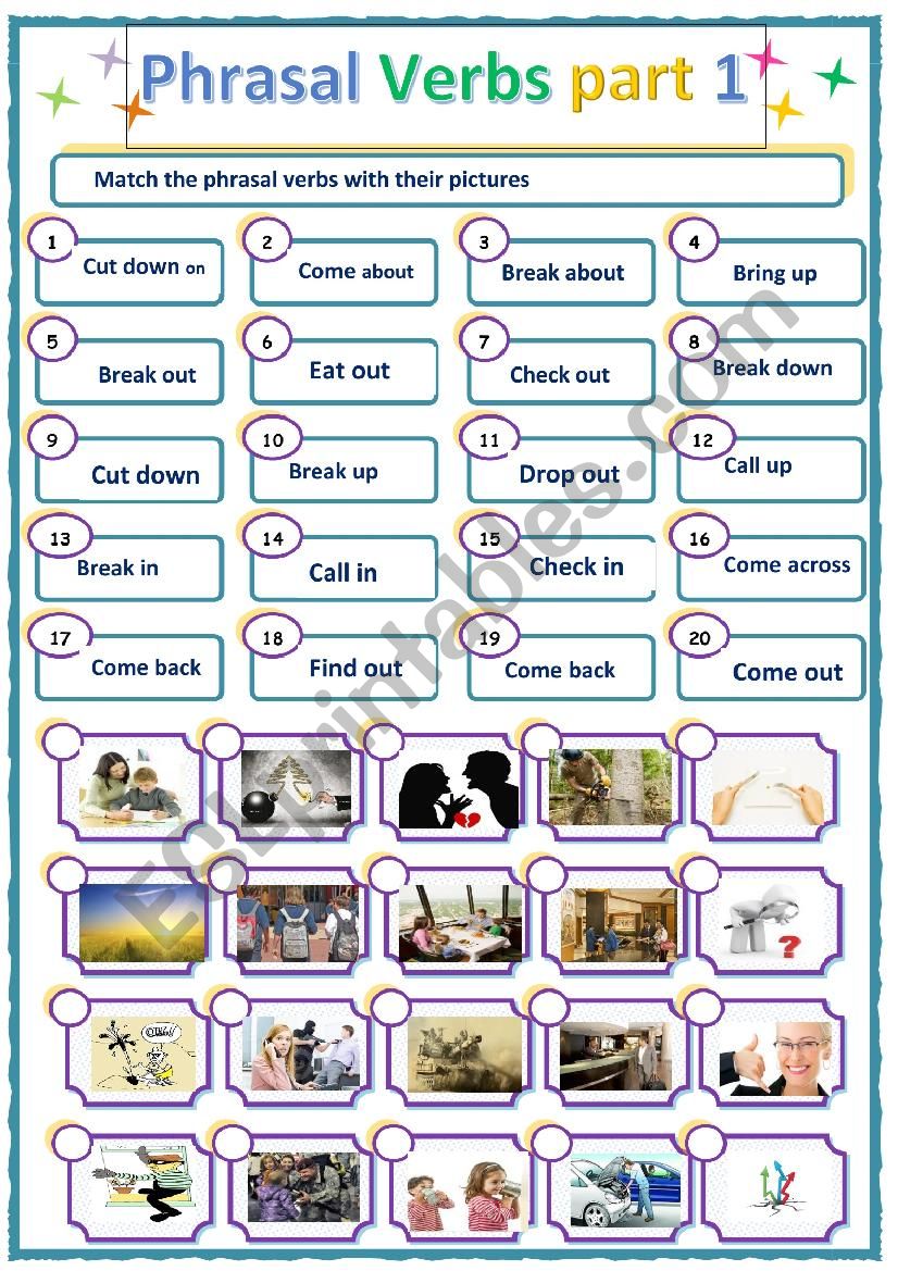 Phrasal Verbs part1 worksheet