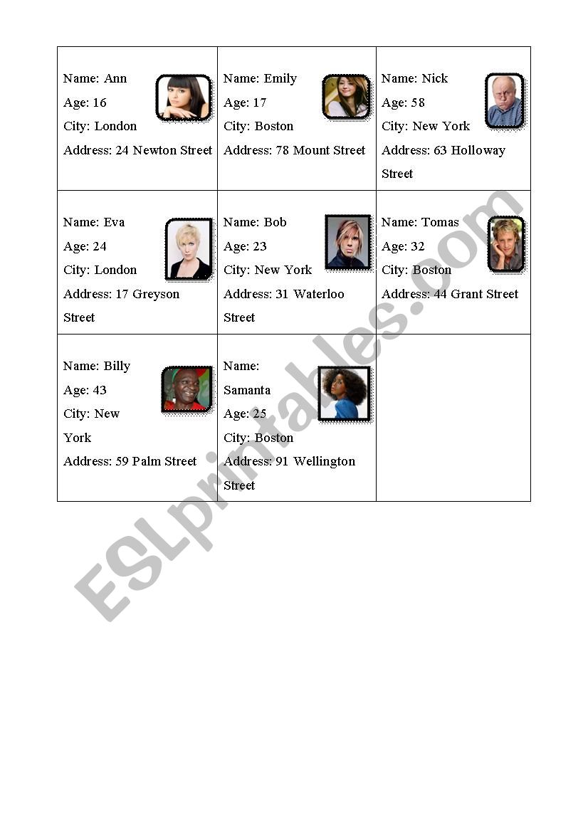 Speaking Cards  worksheet