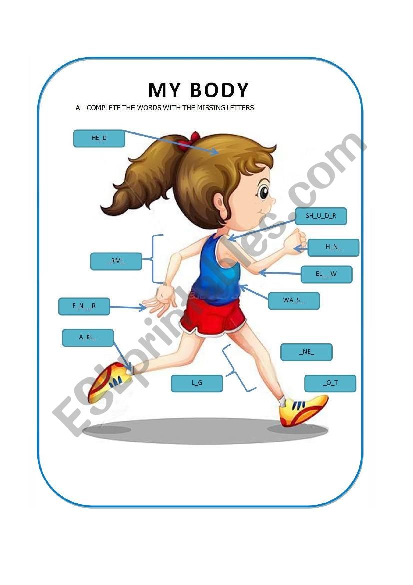 My Body worksheet