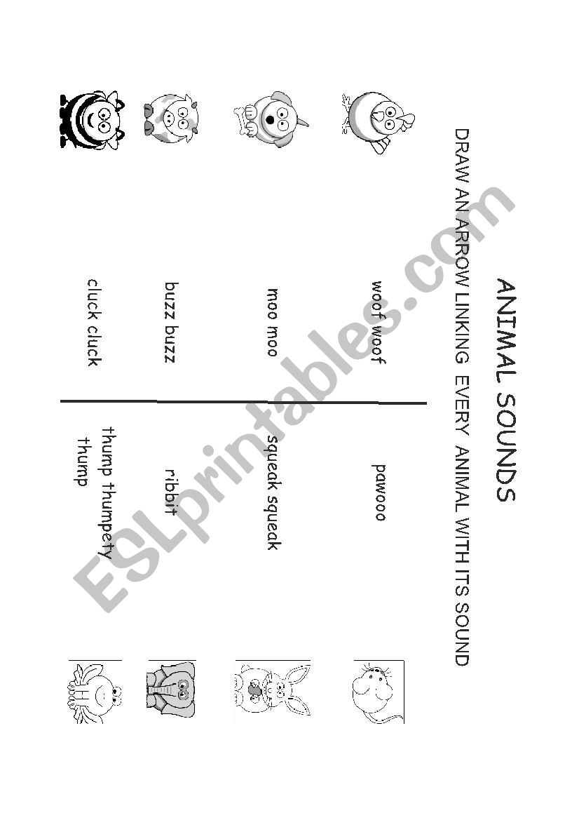 animal sounds worksheet