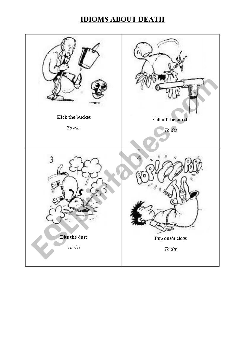 IDIOMS ABOUT DEATH  worksheet