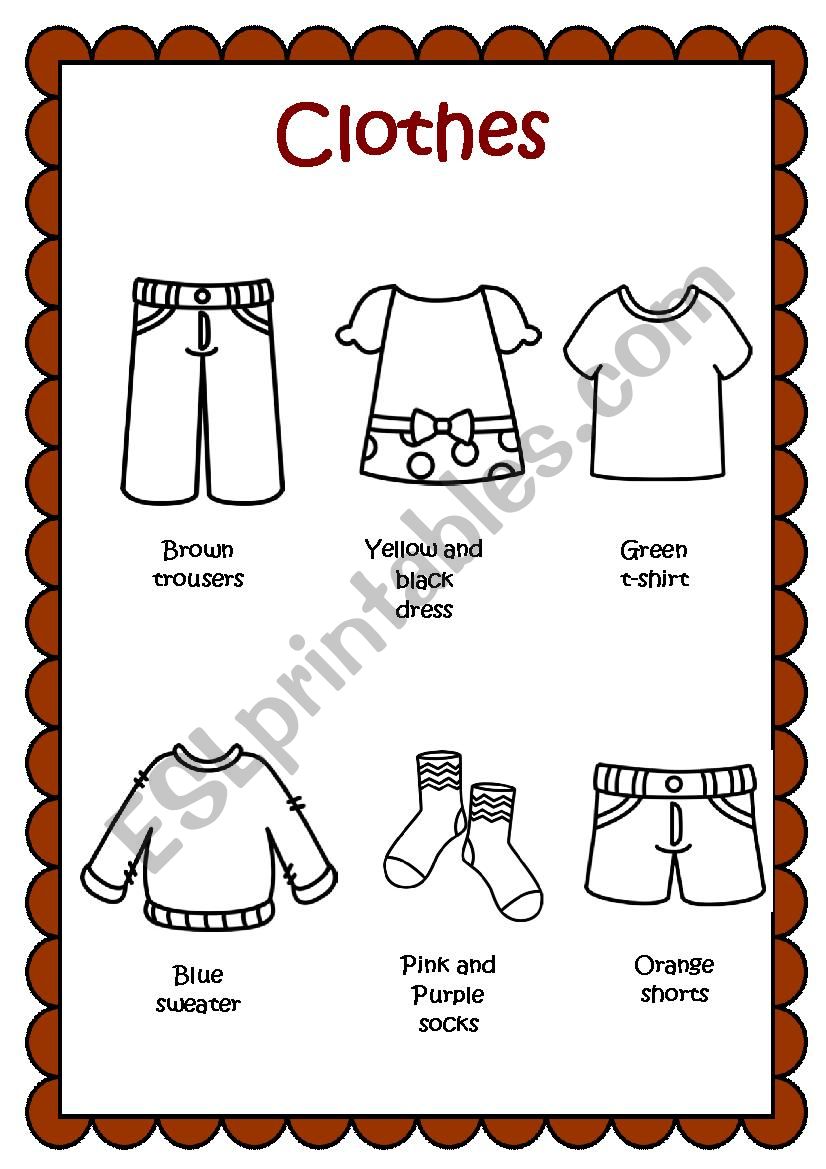 Clothes worksheet