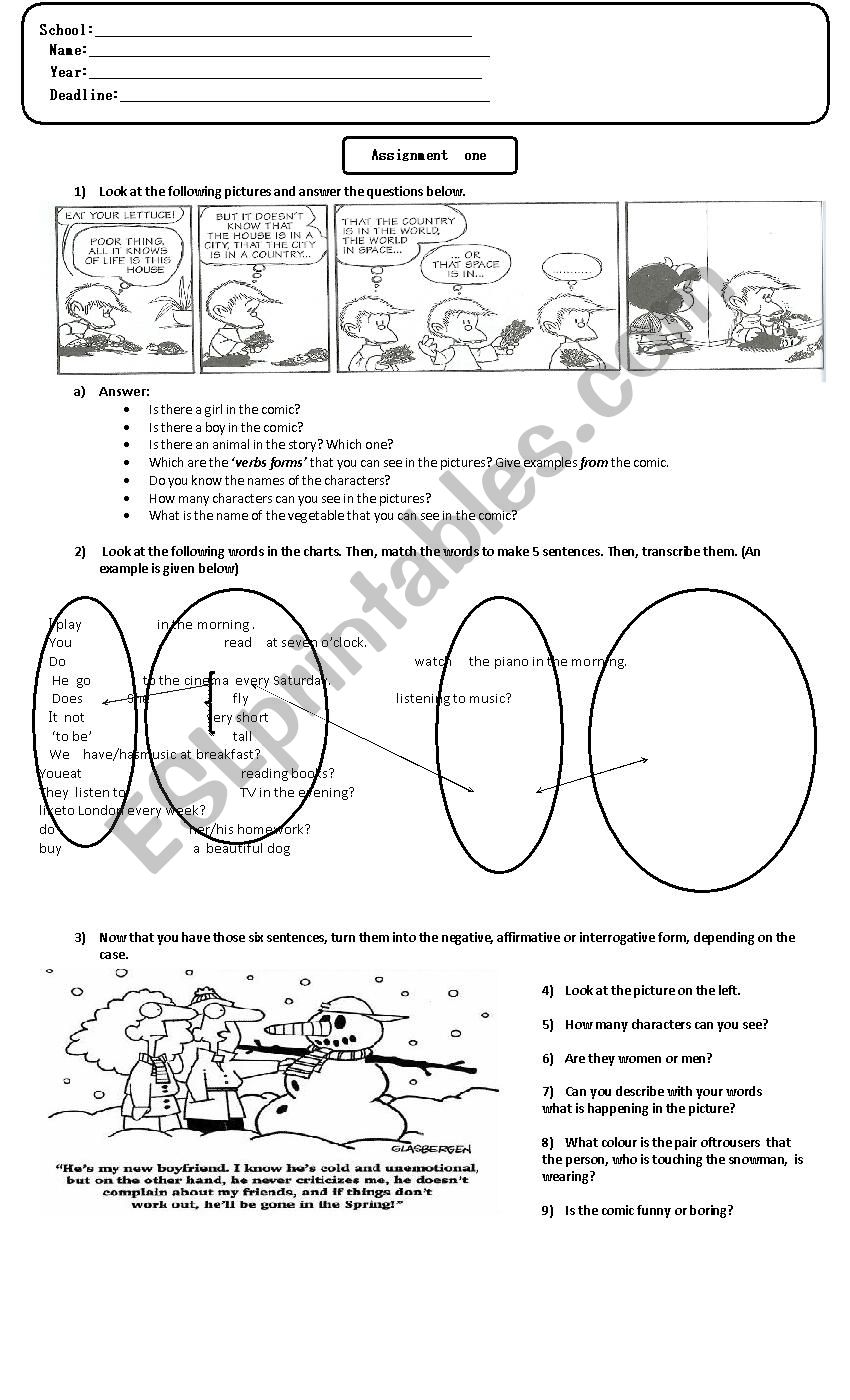 Exam worksheet