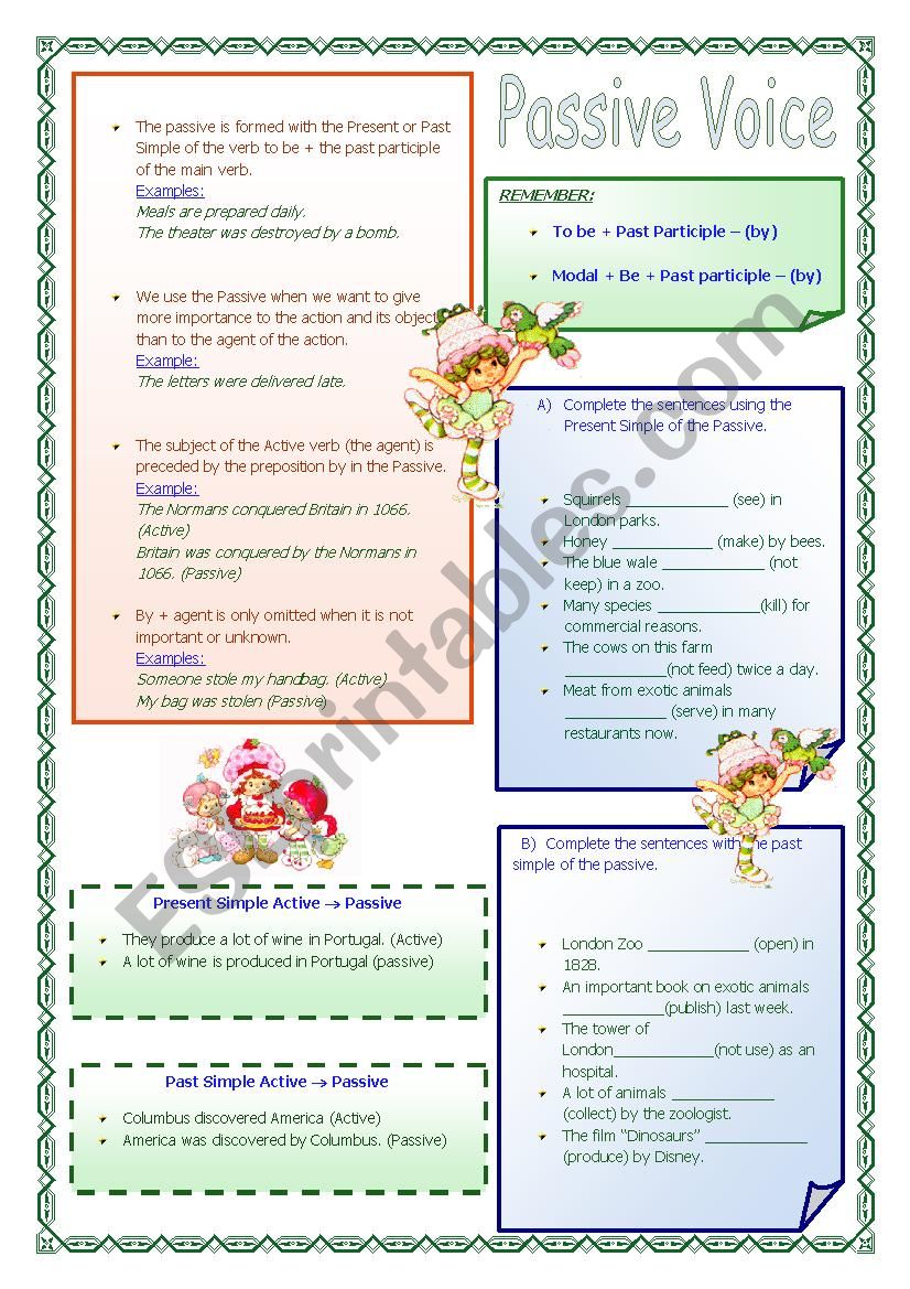 Passive voice worksheet