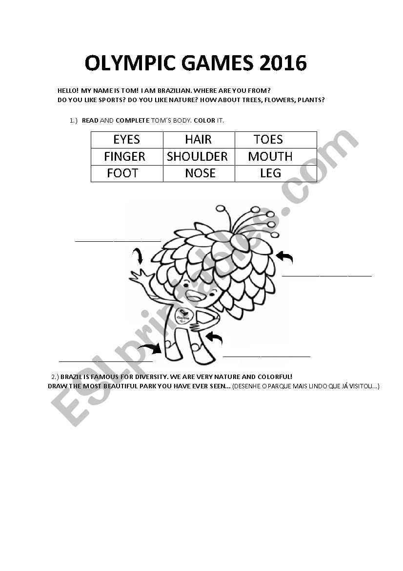 olympic games worksheet