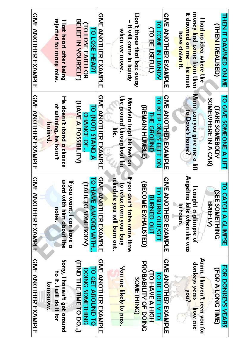 Use of English Cards worksheet