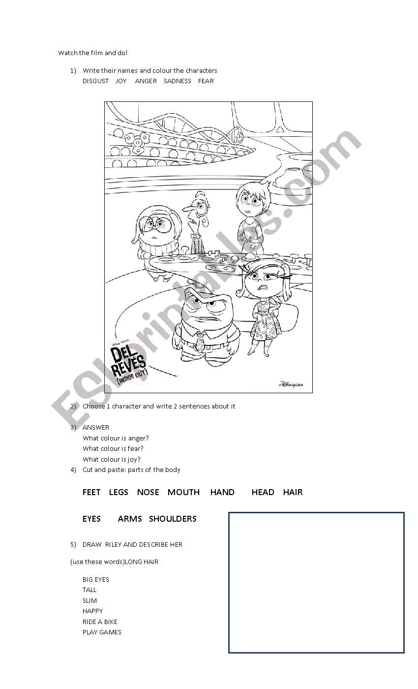 inside out  worksheet