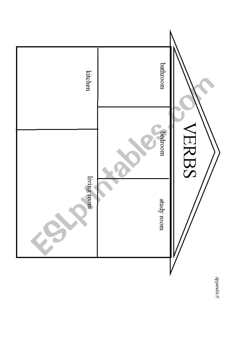 Verbs House worksheet